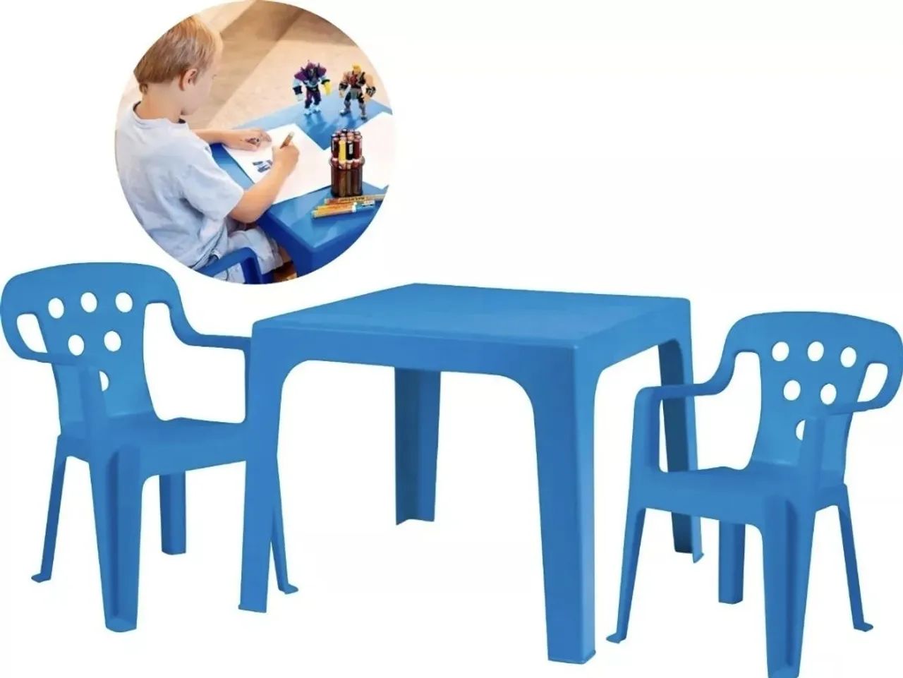 Cadeira Infantil Azul - Foto 4