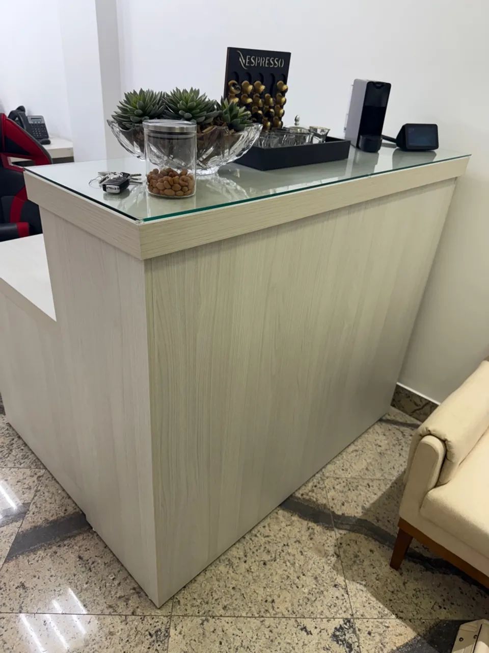 Rack/BALCÃO/Bancada COM TAMPO DE VIDRO - Foto 3