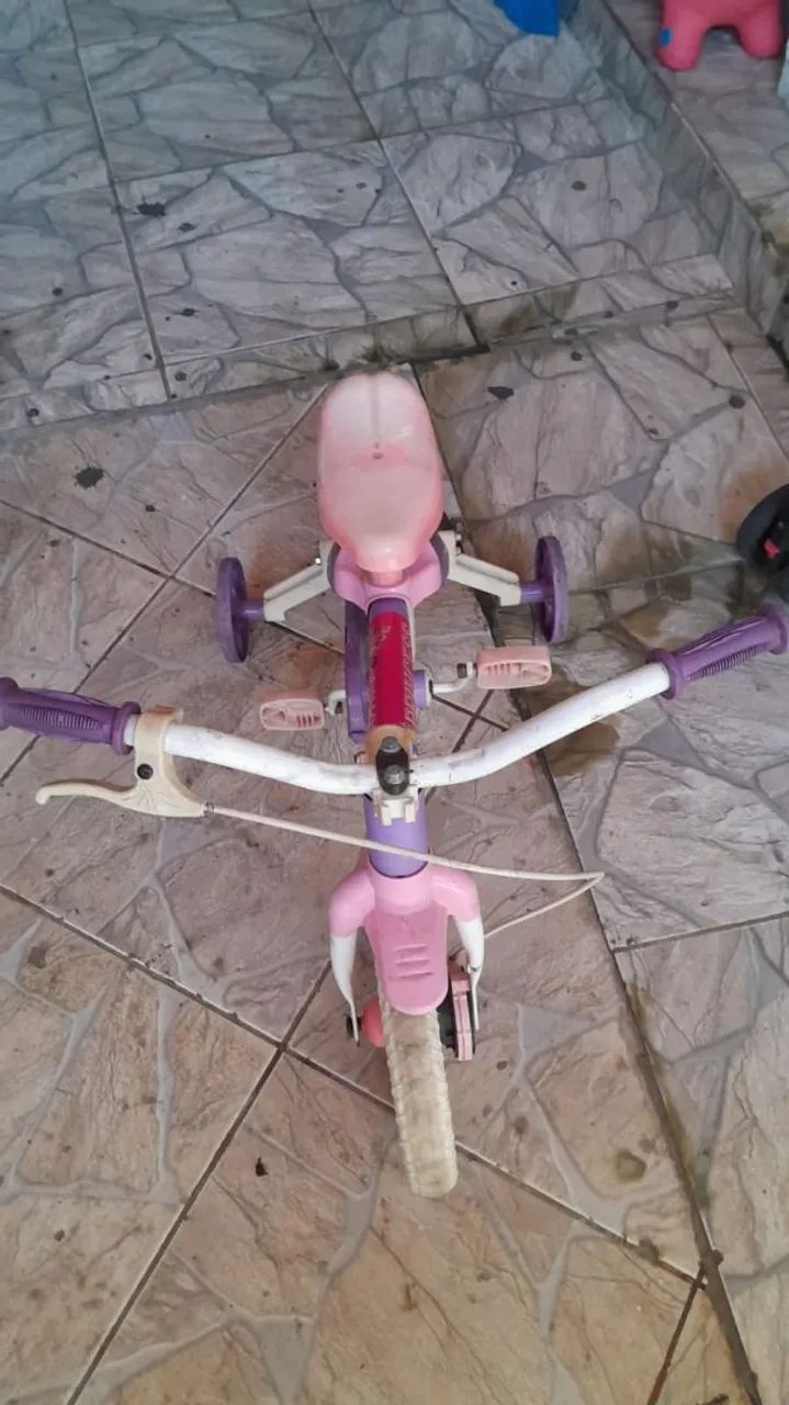 Bicicleta Infantil Princesa Rosa - Foto 4