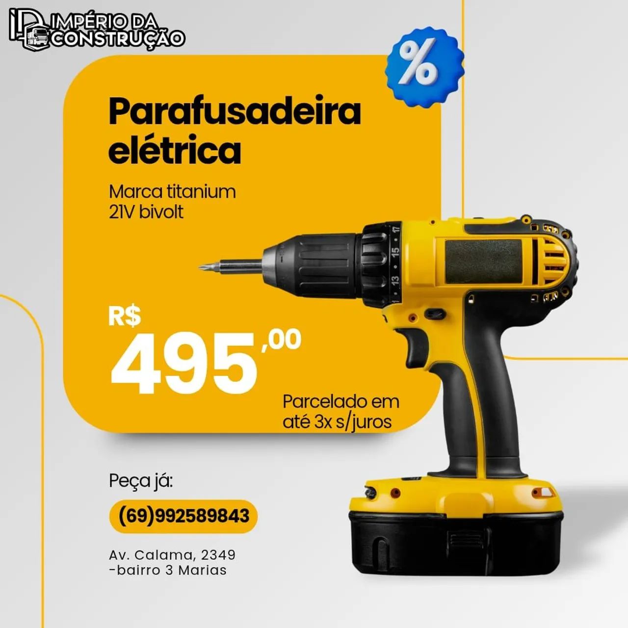 Parafusadeira Elétrica Titanium 21V Bivolt