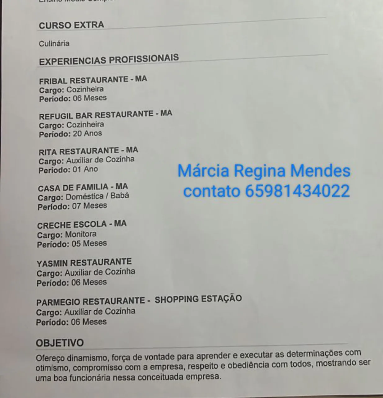 Auxiliar de cozinha