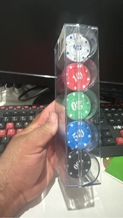 Conjunto de fichas para jogos 