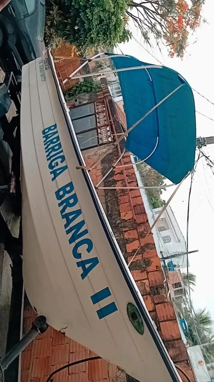 Lancha Rápida, 5 Metros, casco duplo, com capota e âncora. - Foto 7