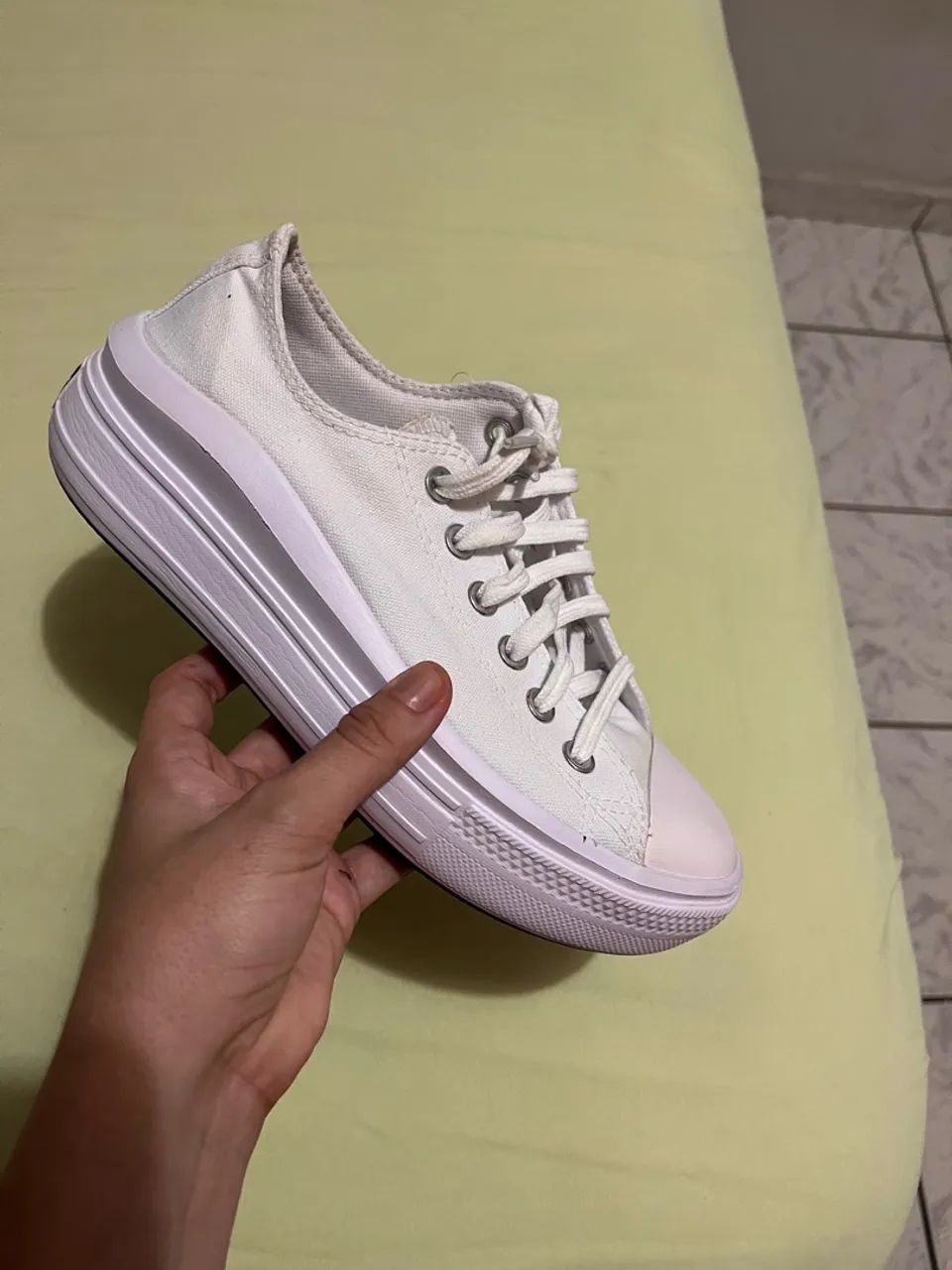 Tênis Converse All Star Plataforma Branco - Foto 5