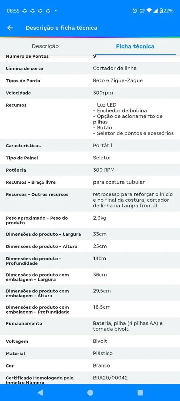 Máquina de costura Elgin Pop costura jeans  - Foto 2