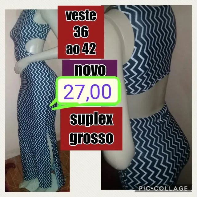 Vestido suplex longo novo