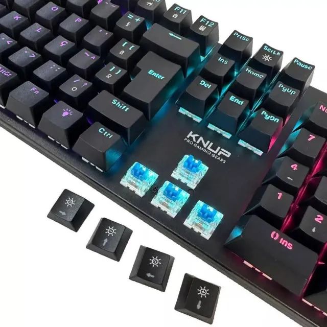 Teclado Gamer Mecânico Switch Blue  knup - Foto 5