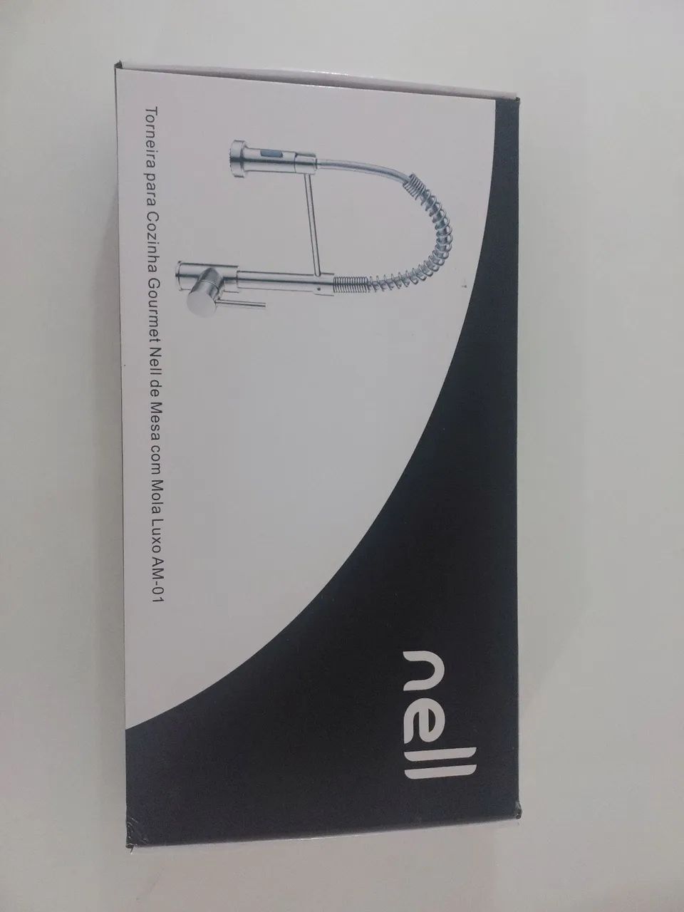 Torneira Gourmet  de cozinha para bancada luxo inox com mola e misturador