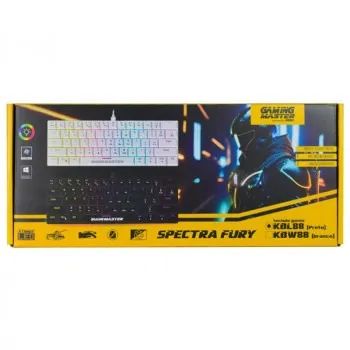 Teclado Gamer Mecânico K-Mex Spectra Fury KBL88, LED 5 Cores, Switch Blue, Preto  - Foto 5