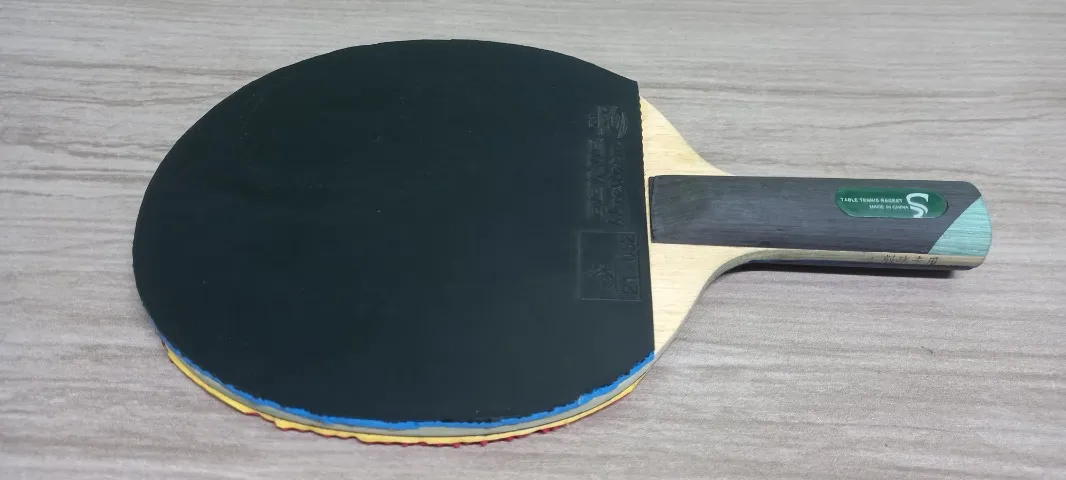 Raquete Clássica Defensiva Sword 309 + Donic BlueStorm Z1 Turbo + TSP Curl P-1R