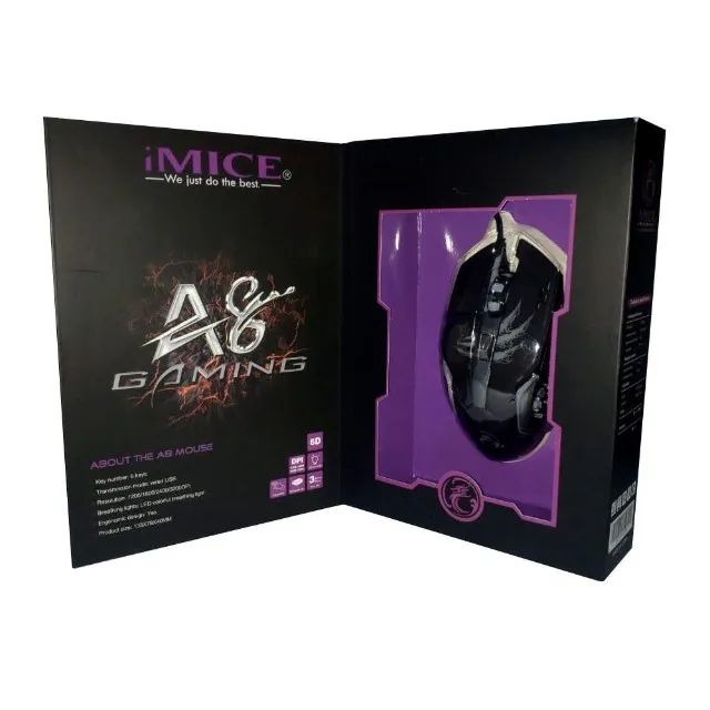 Mouse Gamer iMice A8 Gaming 3.200DPI - WZetta - Foto 4
