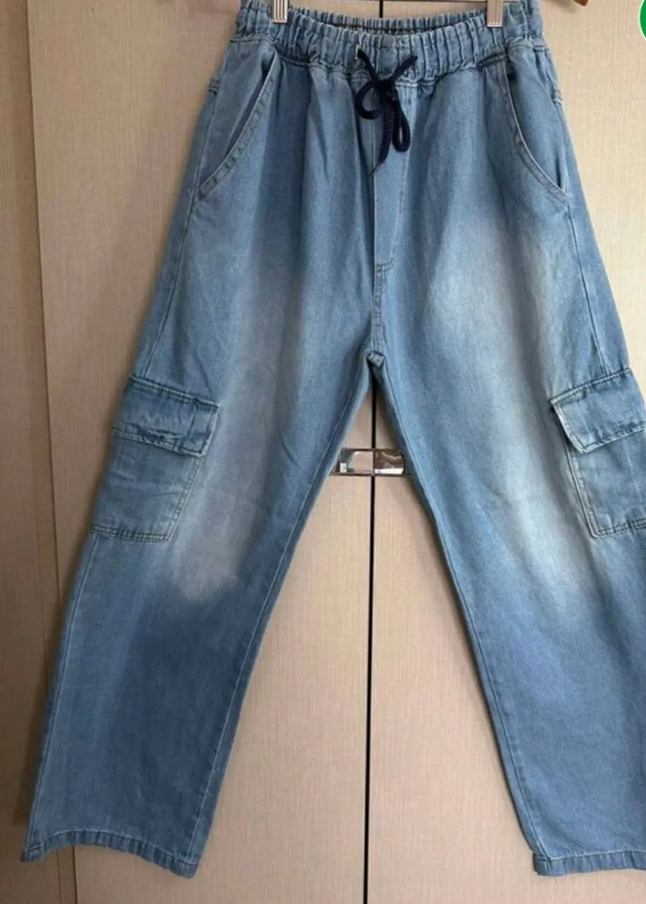 Calça Jeans Cargo Jeanswear Azul Claro