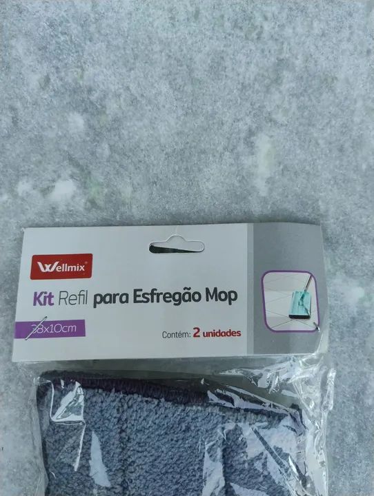 Refil Rodo Mop Spray Wellmix 3 Unidades Microfibra - Foto 4