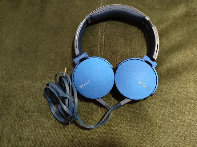 fone de ouvido sony mdr-xb550 azul