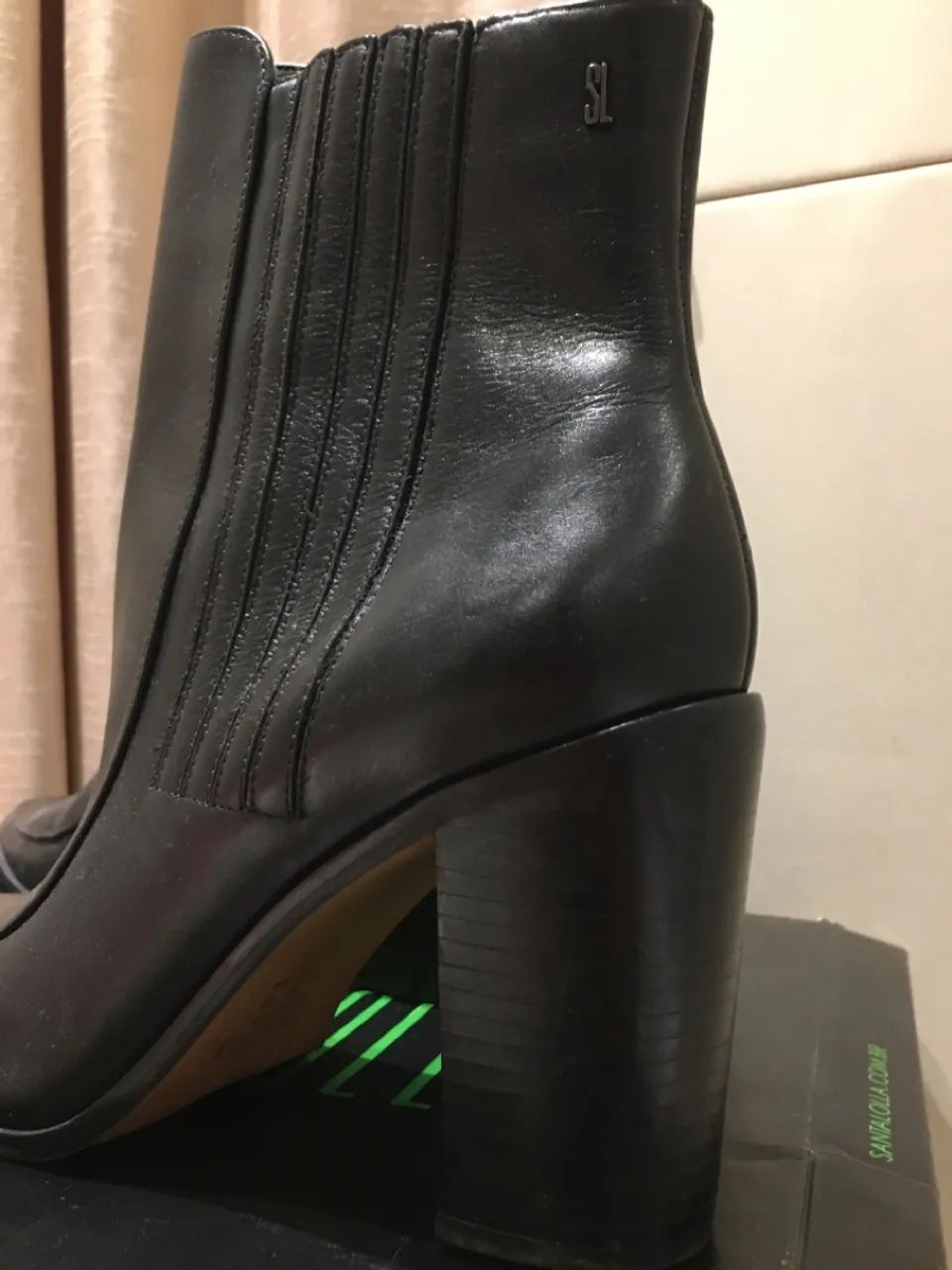 Bota com salto preta n. 38 - Foto 5