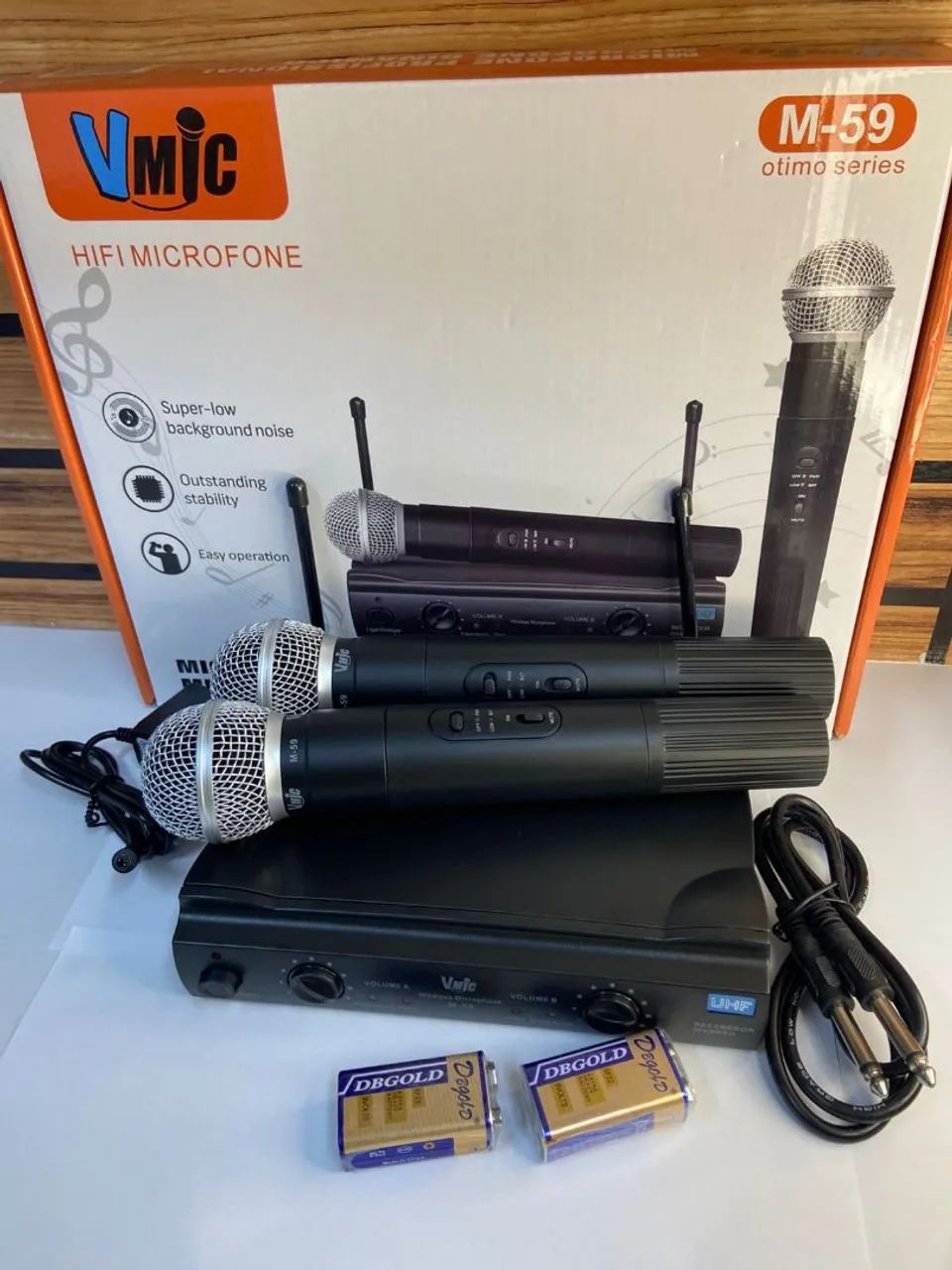 Microfone Sem Fio Duplo Vmic M-59 - Ótimo para Karaokê! - Foto 2