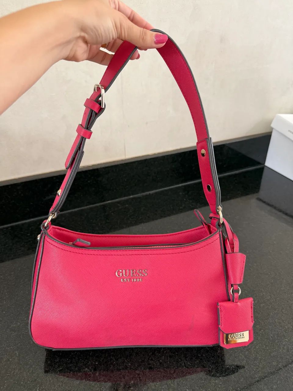 Pink Bolsa Guess Shoulder GUESS Cerelia Shoulder Satchel Bag Orchid
