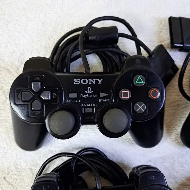 Controles Originais PS2. Dual Shock Preto. Playstation 2. Joystick Revisados 100%. Envio - Foto 4