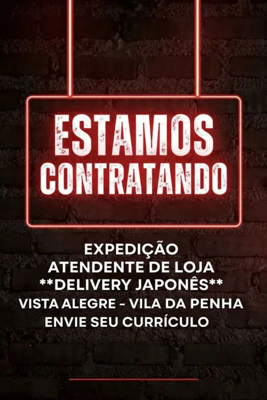 Vaga: Atendente de Delivery - Comida Japonesa
