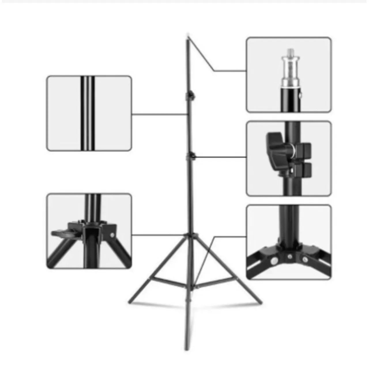 Tripé Multifuncional para Projetor, Smartphone, Câmera- Ajustável 