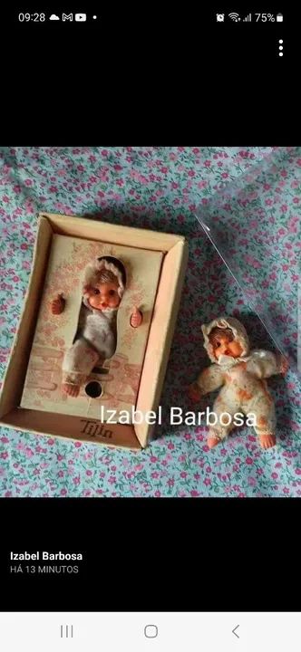 Boneca fofolete antiga com pés e mãos  de borracha. - Foto 2