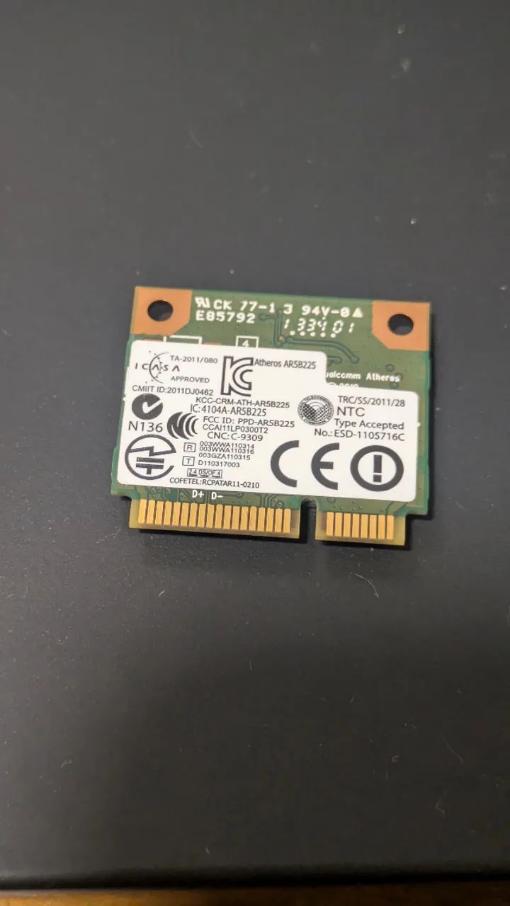Placa notebook Wifi Atheros AR5B225 - Foto 2