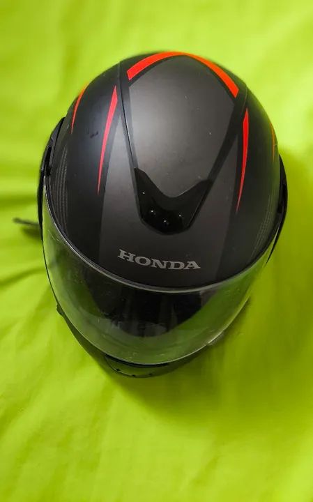 Capacete  Honda - Preto com Vermelho - Foto 3