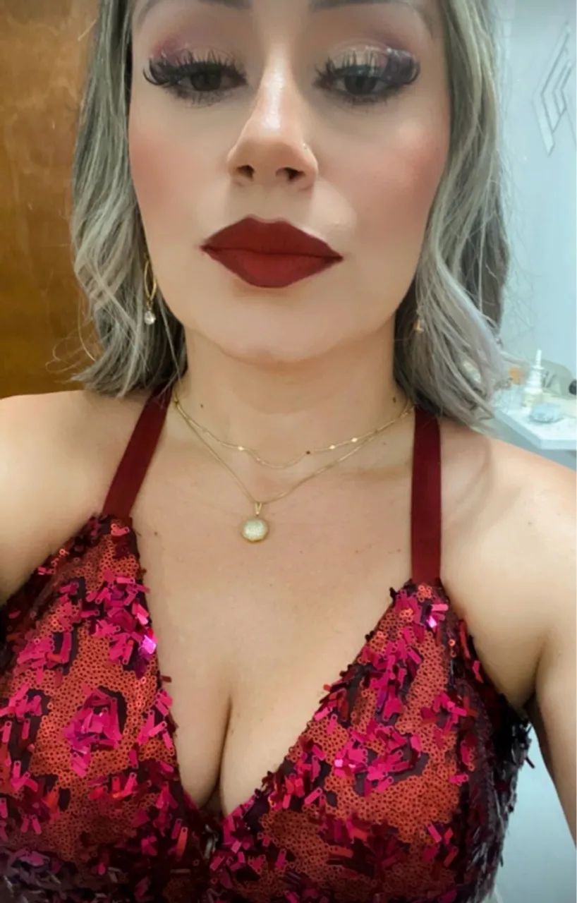 Vestido longo vermelho com brilho - Foto 3
