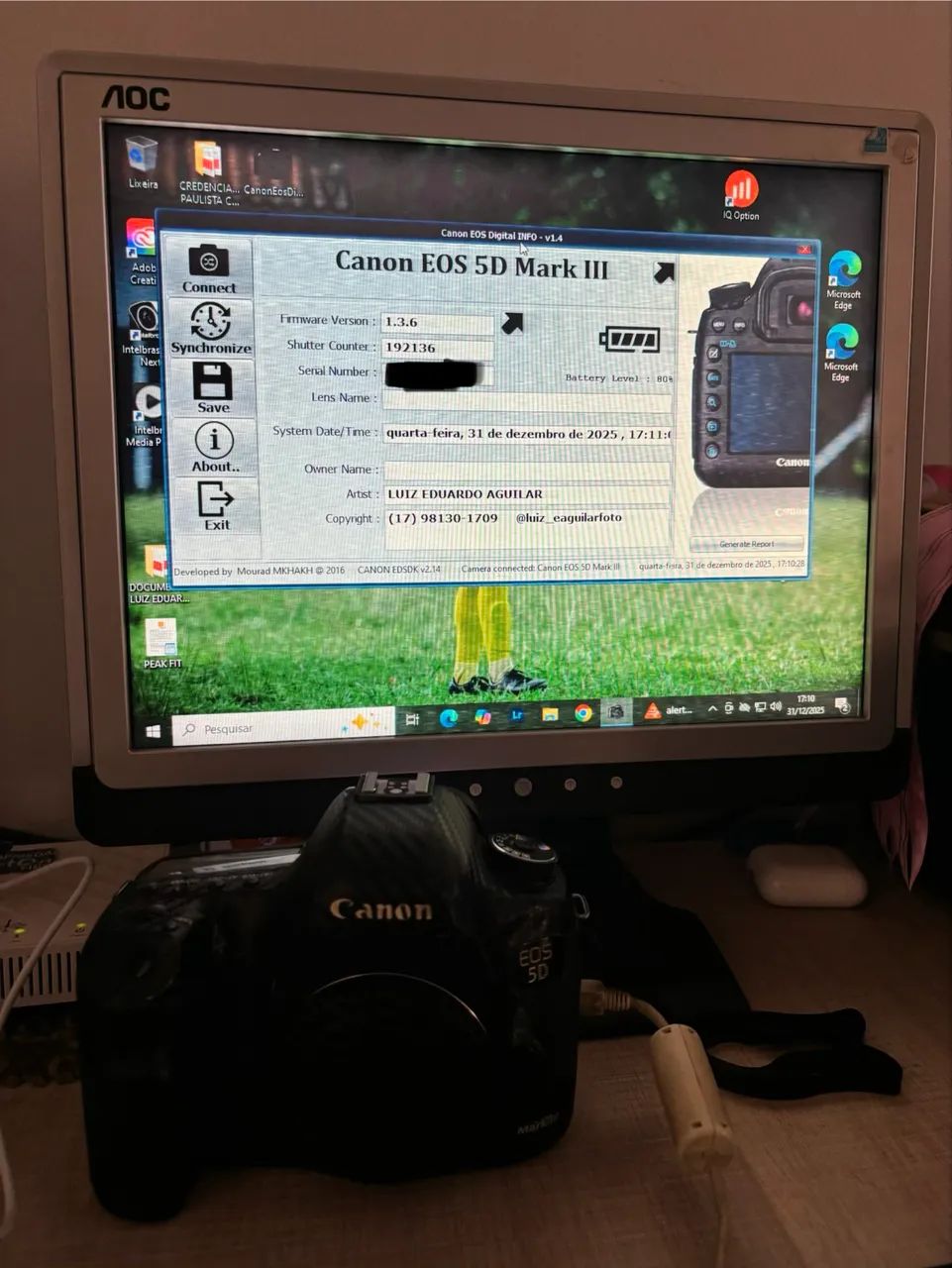 Camera Canon 5D Mark iii (3) - Câmeras e Filmadoras - Guapiaçu