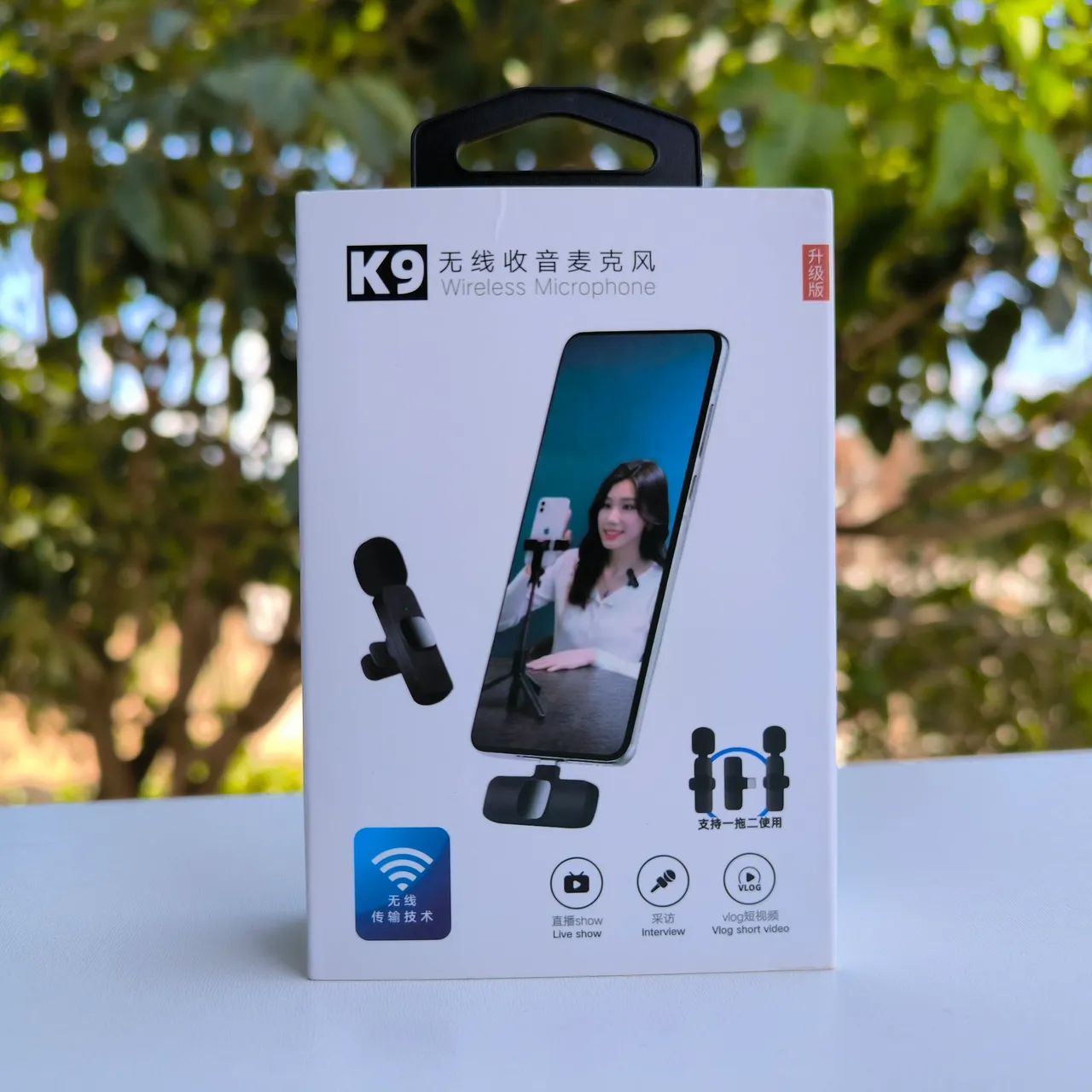 Microfone lapela typo c k9 duplo - Foto 2