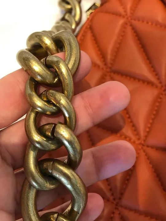 Bolsa de Ombro Zara Laranja - Foto 3