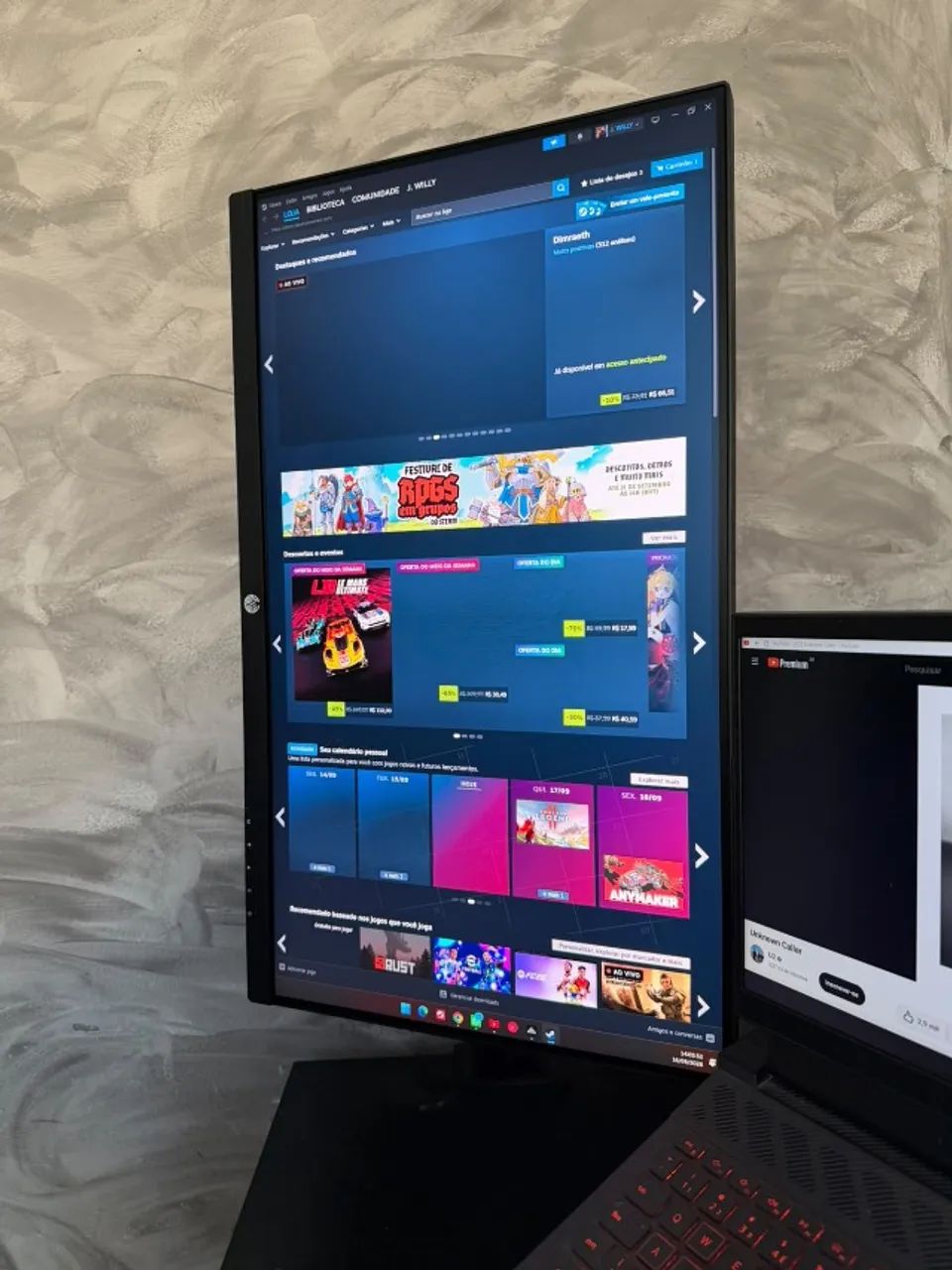 Vendo monitor 25 polegadas 144hz tele iPhone ips - Foto 3
