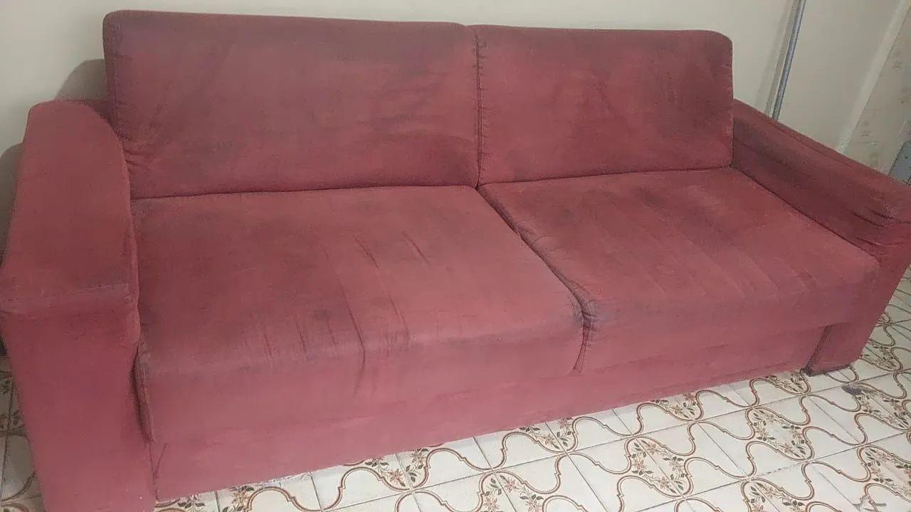 VENDO JOGO DE SOFA GRANDE - Foto 4