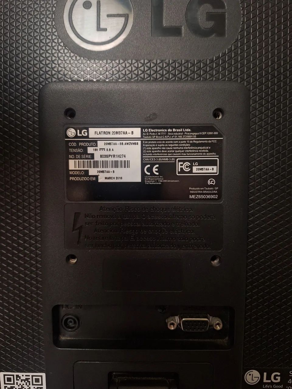 Monitor LED LG 20 Polegadas Flatron<br><br>20M37AA - Excelente Estado - Foto 3