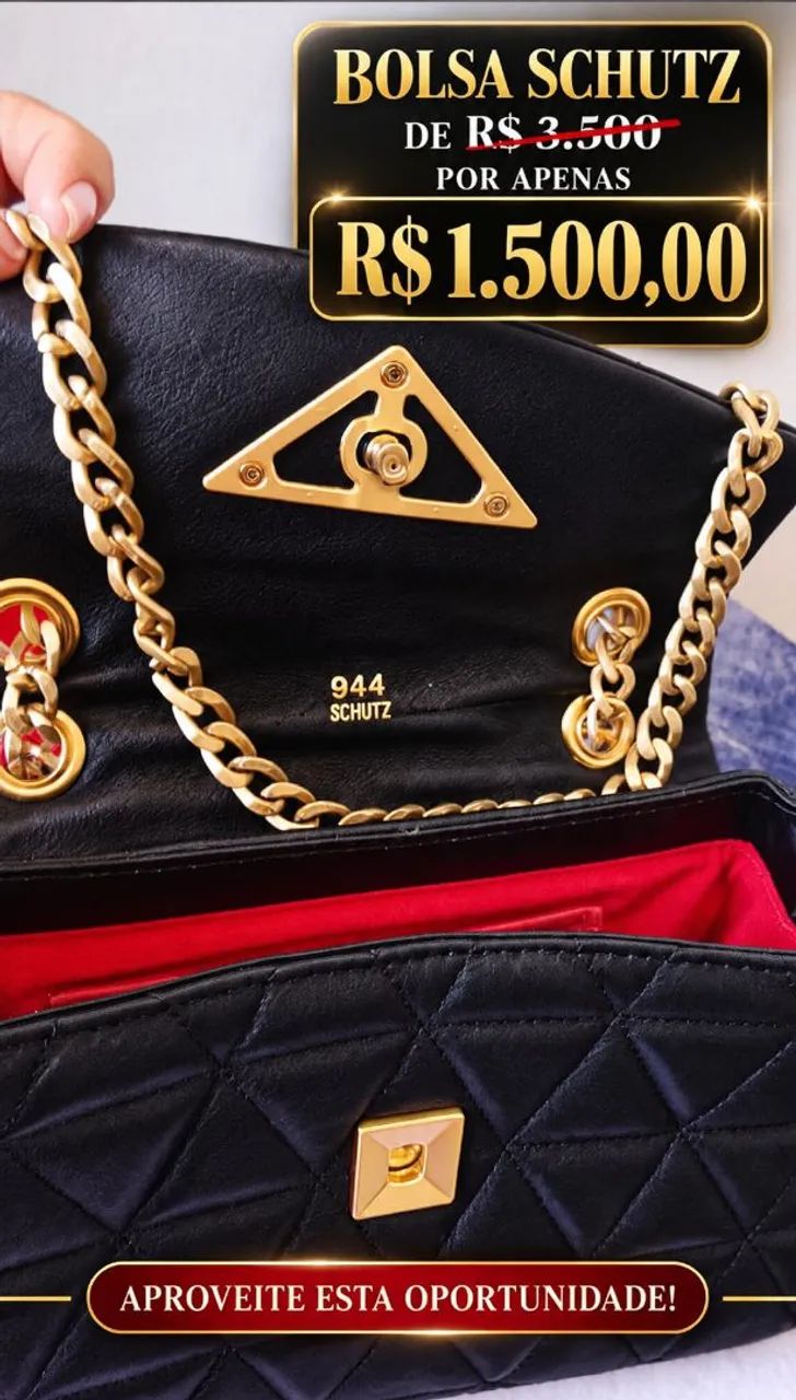 bolsa de couro, schutz original 