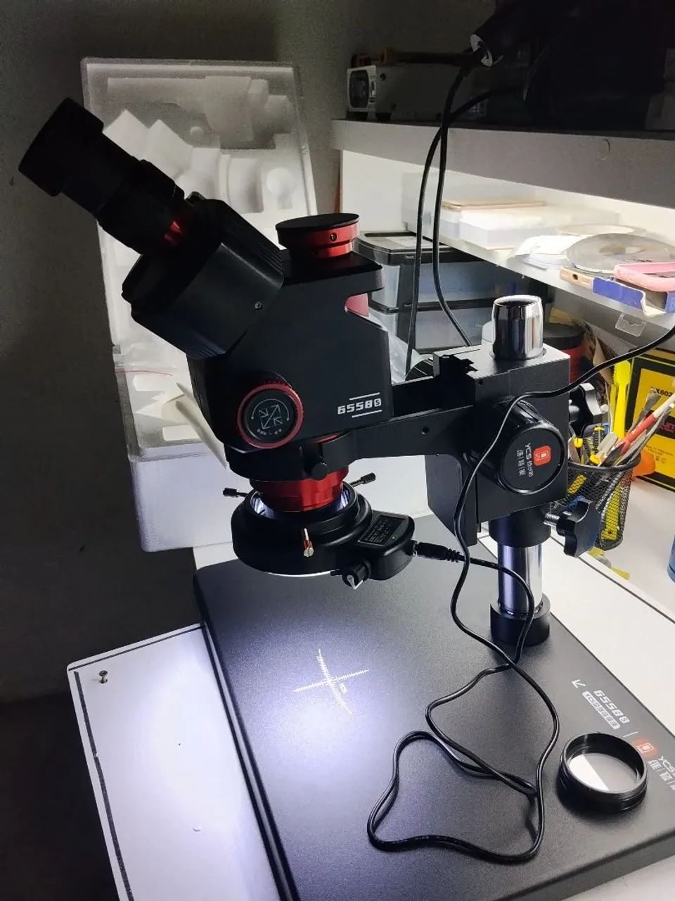 Microscópio trinocular YCS 6558S top - Foto 3