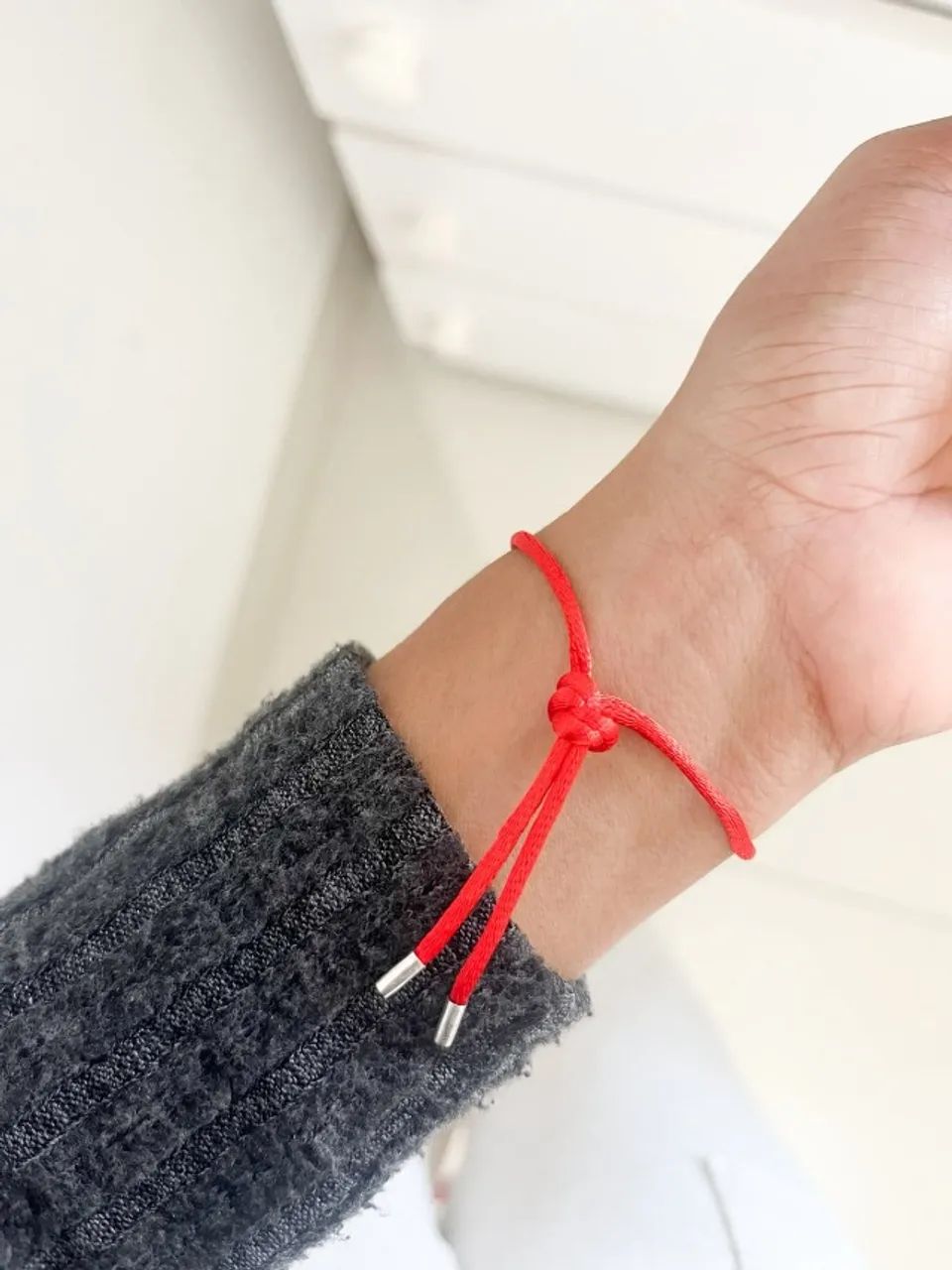 Pulseira de Cetim com Ponteira de Prata 925