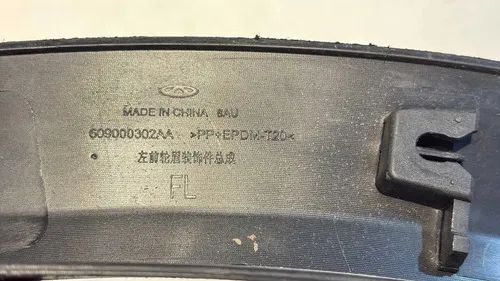 Moldura Paralama Esquerdo Chery Tiggo 5x 2021 2022 2023 Preto