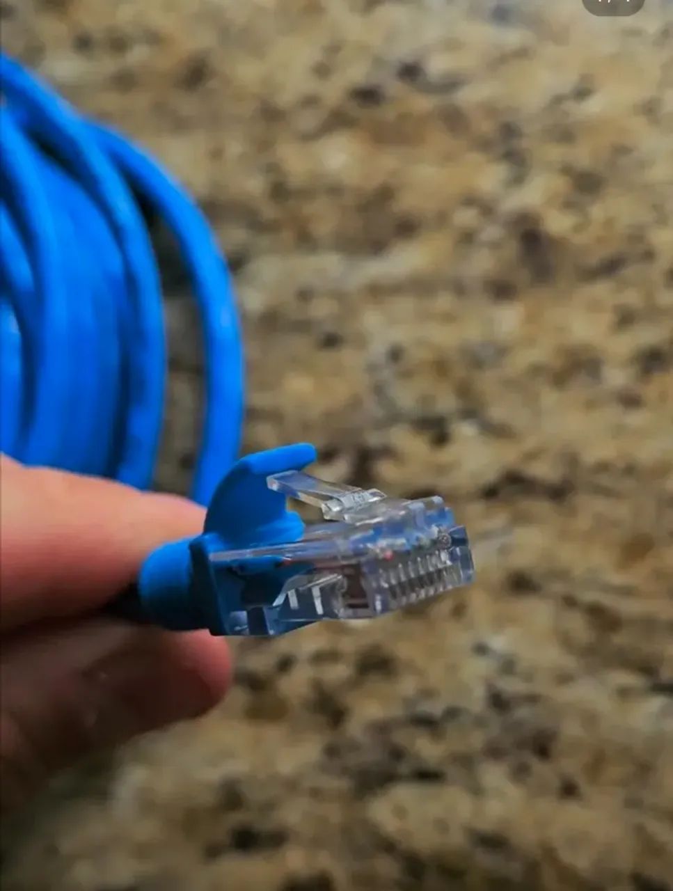 Cabo de Rede RJ45 Azul 20 Metros Computador - Foto 2