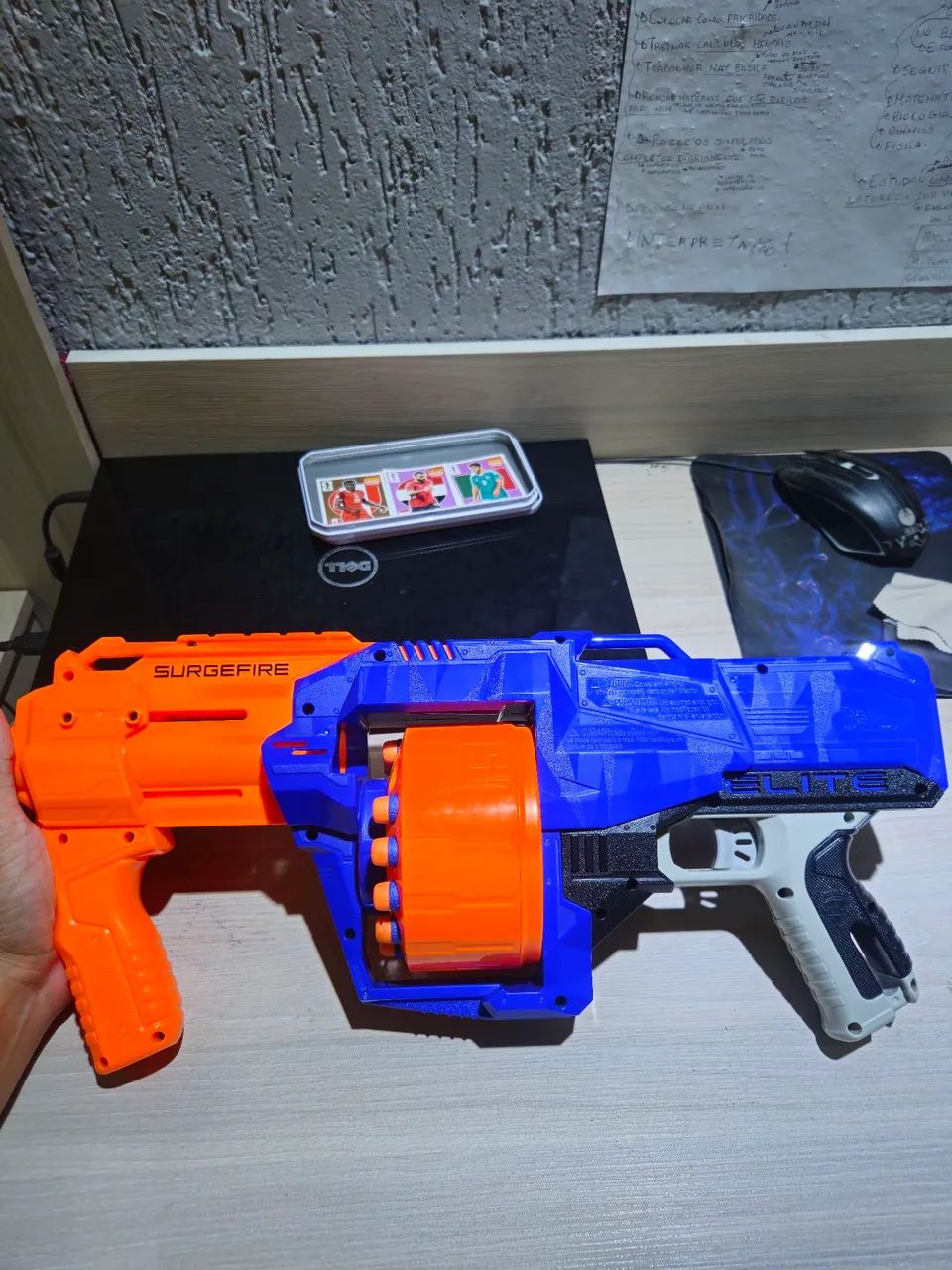 Nerf Original Hasbro Mega CycloneShock + Elite SurgeFire - Perfeito Estado - Foto 2