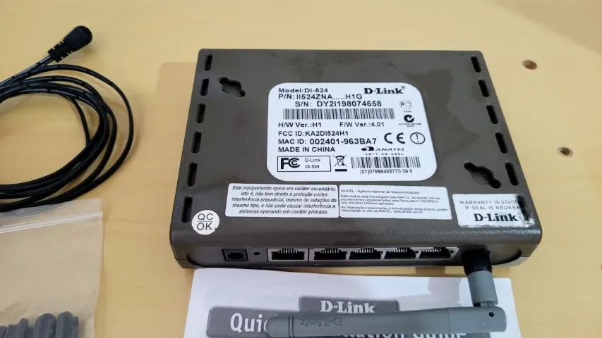 Roteador D-Link DI-524 Wireless 150 - Super Conservado Com Acessórios - Foto 4