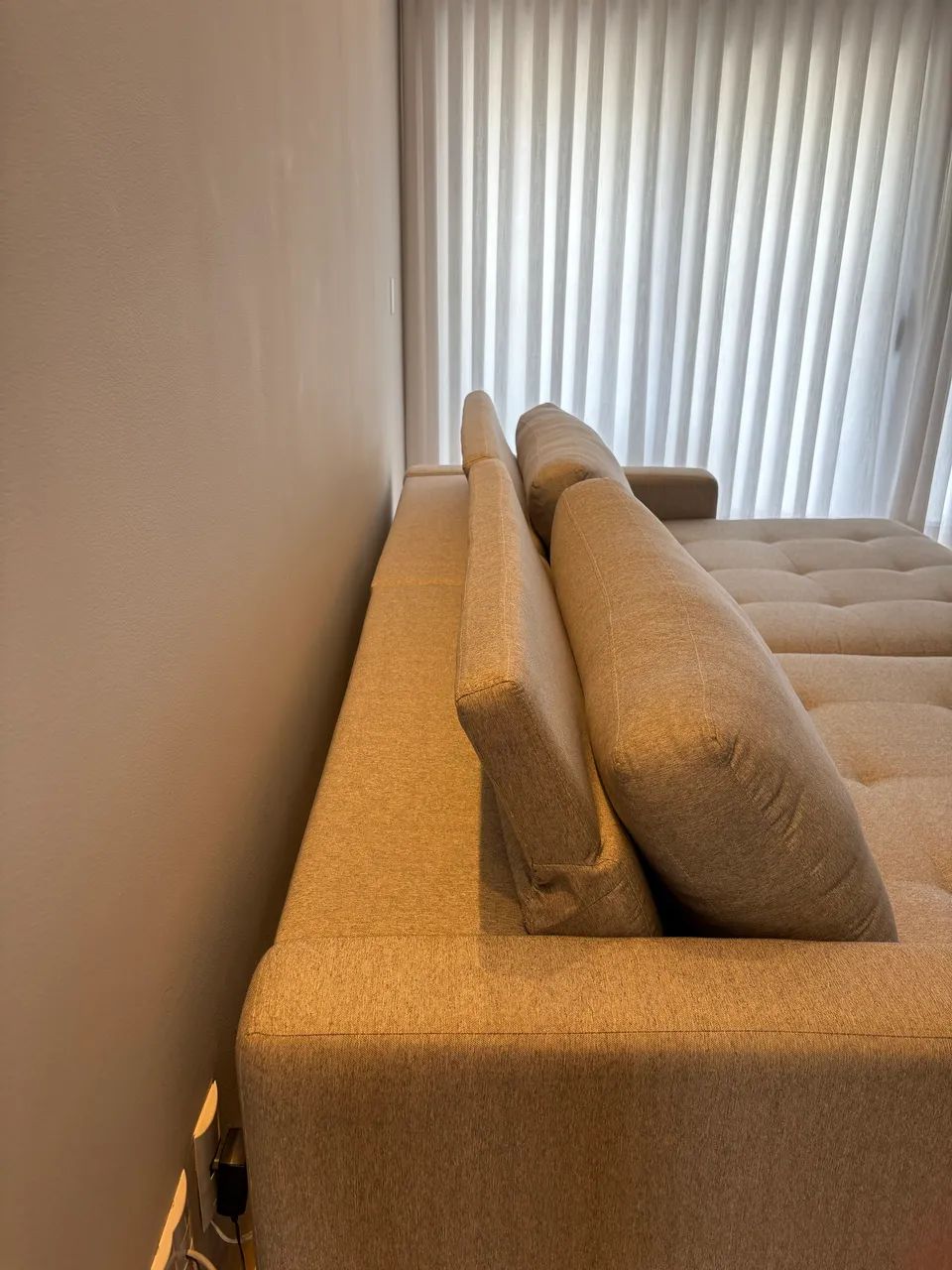 Sofá retrátil e reclinável linho 2,70m - Foto 3