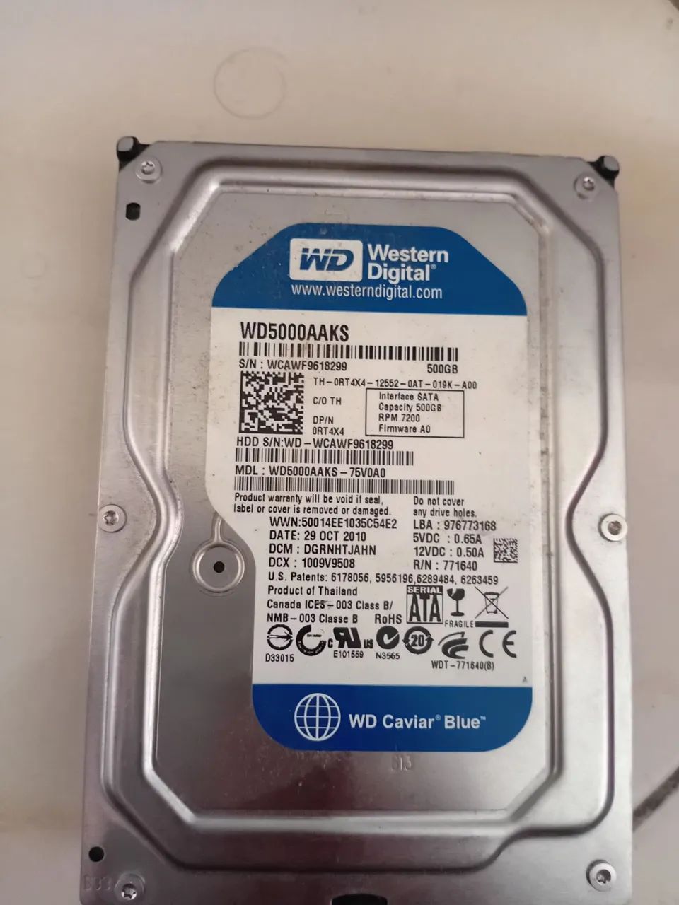 HD 500GB WESTERN DIGITAL