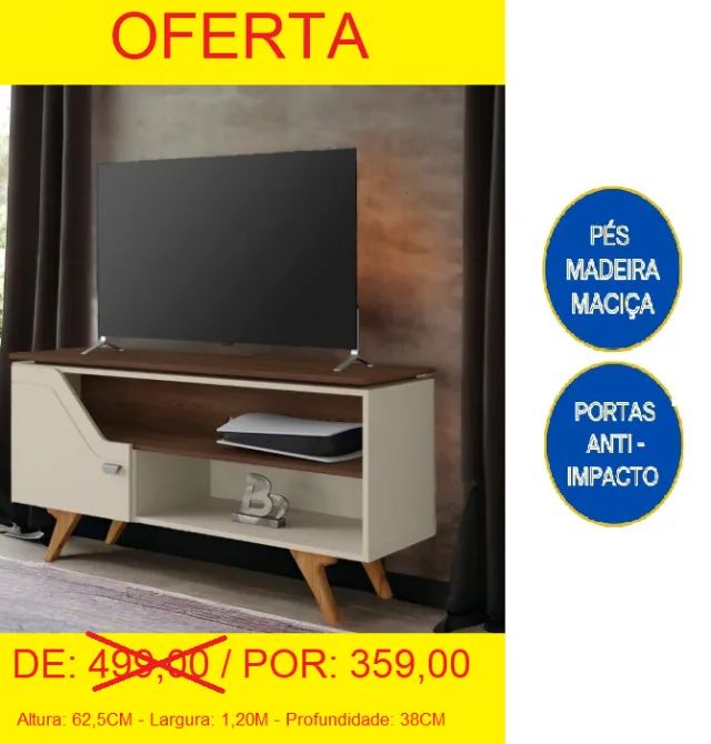 Rack com pés em madeira maciça - retire hoje mesmo - Foto 4