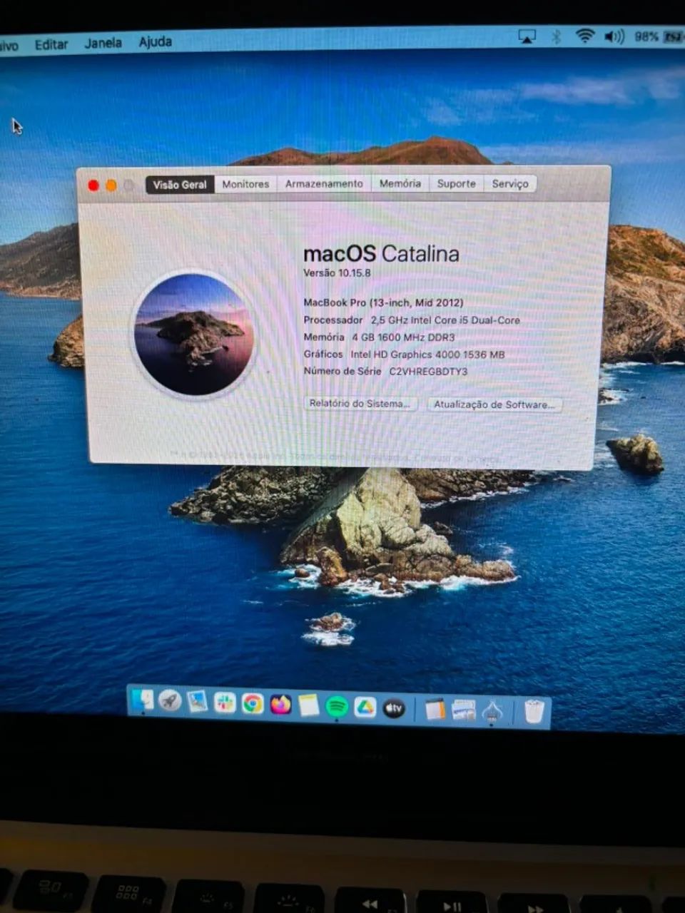 PRA VENDER MacBook Pro 13 Mid 2012 (A1278) Apple SSD 240GB i5