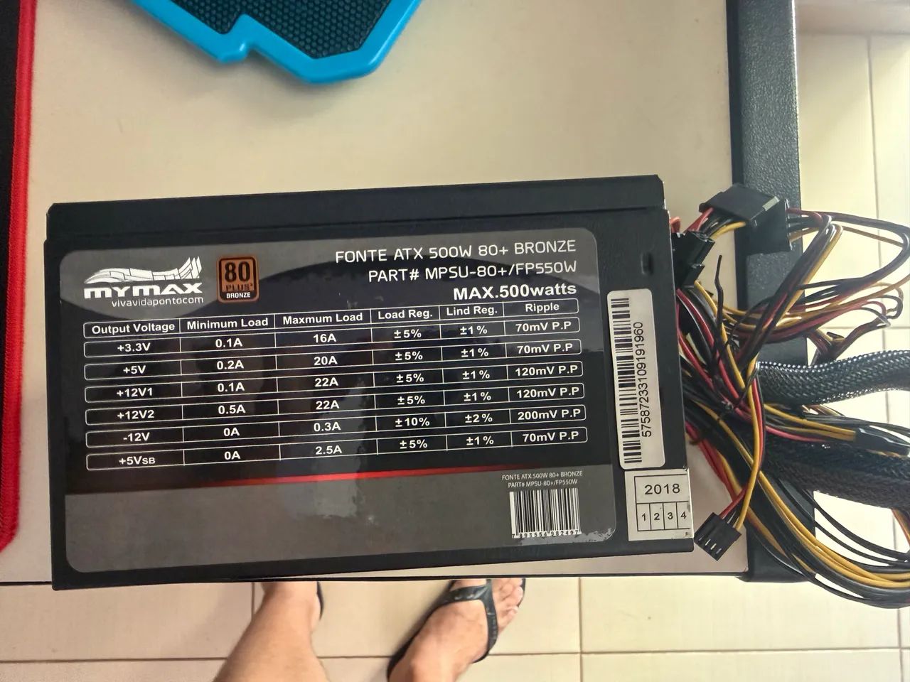 Fonte MyMax 500W 80 plus bronze