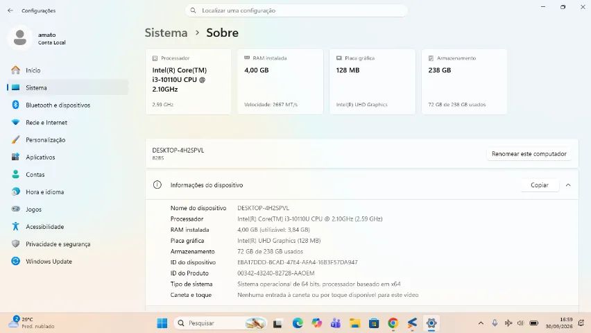 Vendo notebook Lenovo em perfeito estado com carregador original