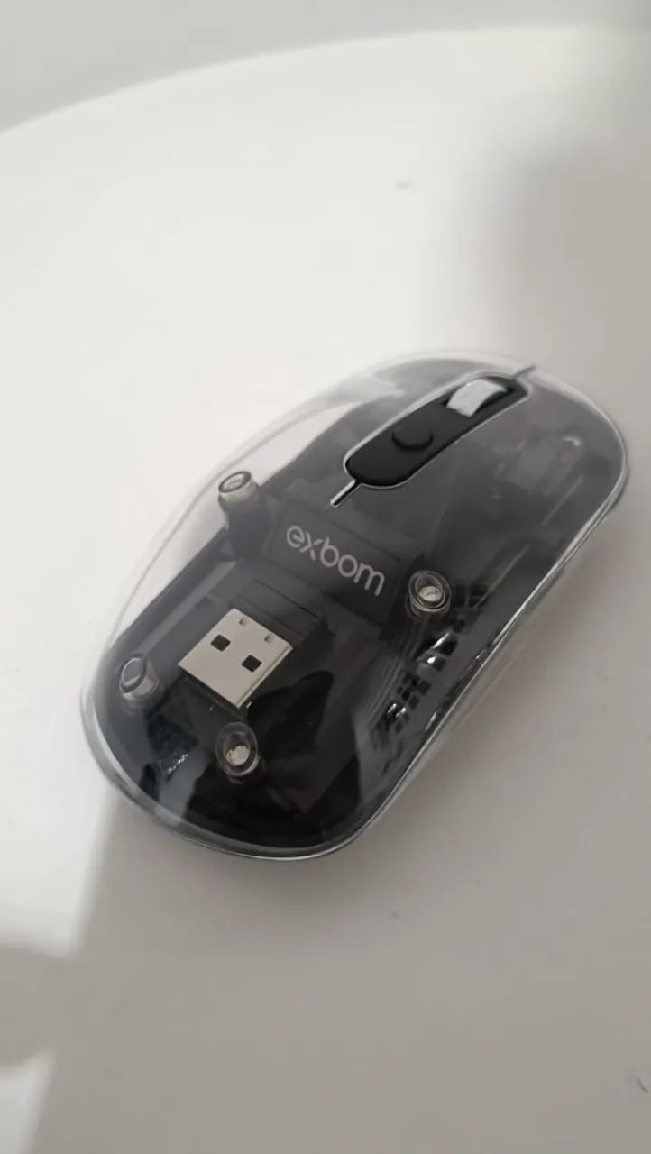 Mouse Exbom MS-S350T Transparente RGB 2.4G | Bluetooth  - Foto 3