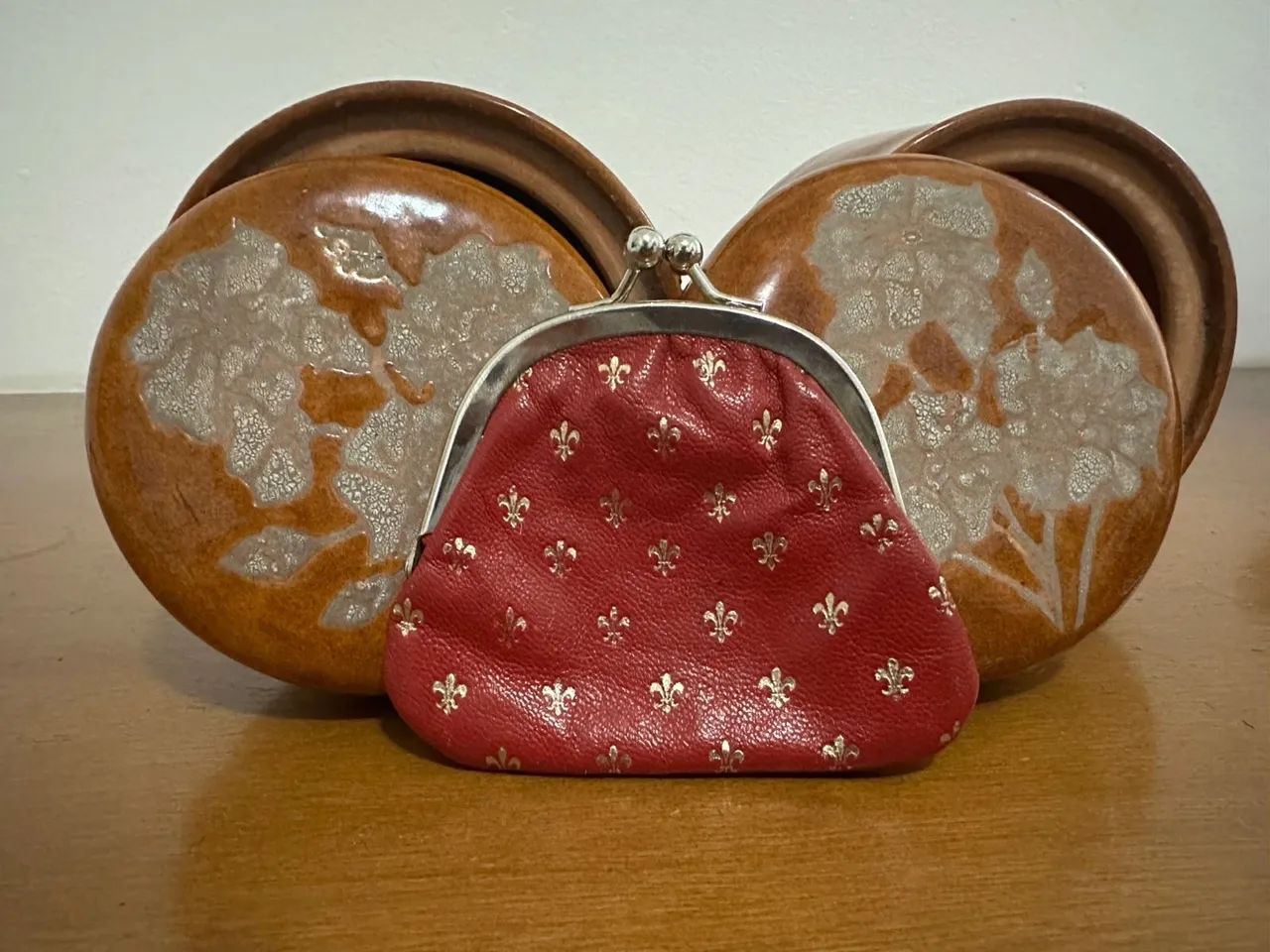 Bolsa de moeda vintage em couro  - Foto 4