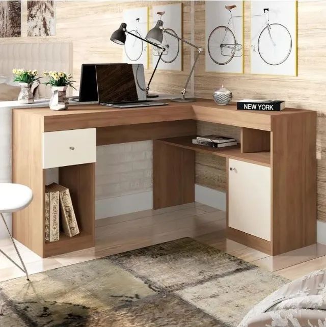 Mesa Escrivaninha Nilo Em L ALtura 1,34 Cm - Entrega imediata - Foto 3